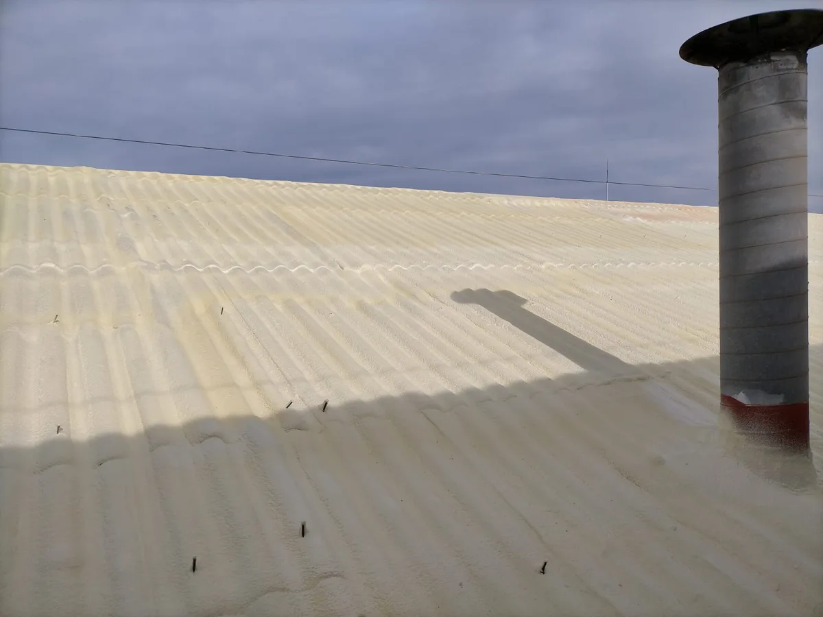 Proyección de espuma de poliuretano en una cubierta de 3000m2 — foto 4